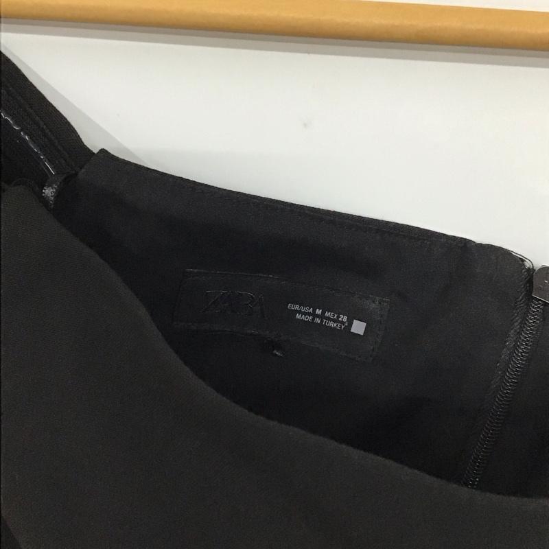 ザラ ZARA ワンピース ミニスカート M 無地 黒 / ブラック / black レディース USED 古着 中古 10155759
