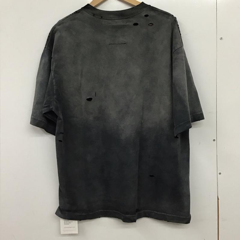 メゾンミハラヤスヒロ Maison MIHARA YASUHIRO Tシャツ 半袖 a12hd541 半袖カットソー 44 ダメージ加工 ダークグレー / ダークグレー / メンズ USED 古着 中古 10155764