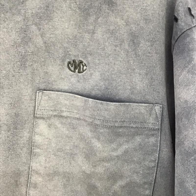 メゾンミハラヤスヒロ Maison MIHARA YASUHIRO Tシャツ 半袖 a12hd541 半袖カットソー 44 ダメージ加工 ダークグレー / ダークグレー / メンズ USED 古着 中古 10155764