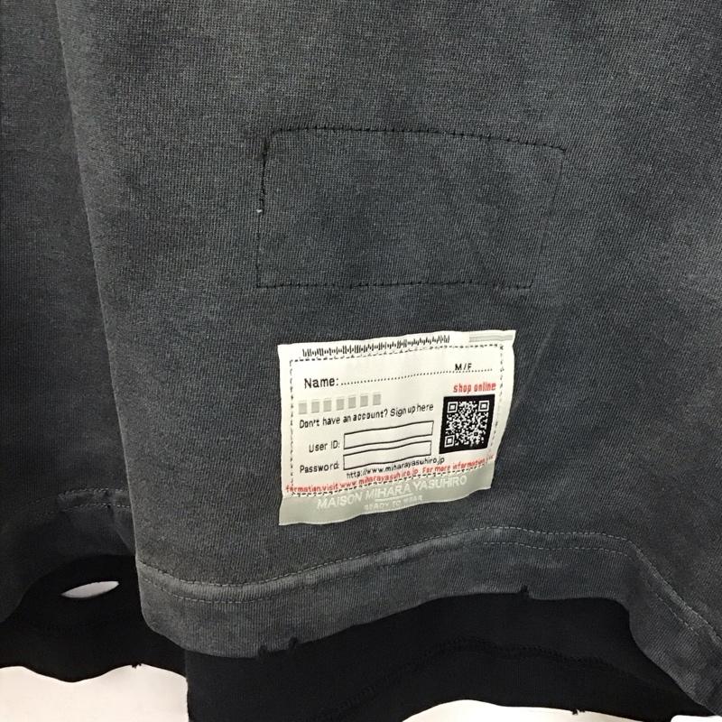 メゾンミハラヤスヒロ Maison MIHARA YASUHIRO Tシャツ 半袖 a12hd541 半袖カットソー 44 ダメージ加工 ダークグレー / ダークグレー / メンズ USED 古着 中古 10155764