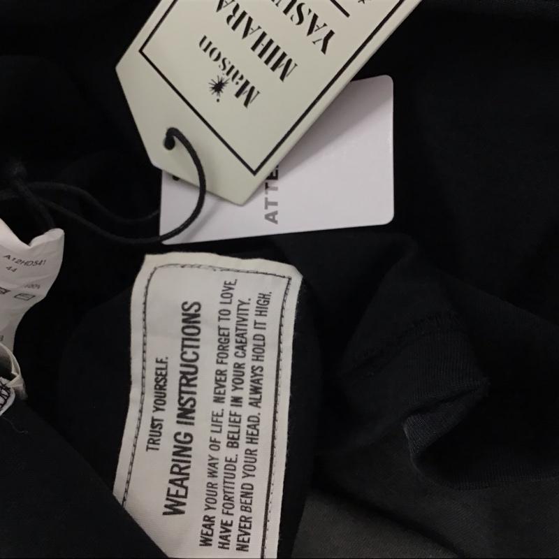 メゾンミハラヤスヒロ Maison MIHARA YASUHIRO Tシャツ 半袖 a12hd541 半袖カットソー 44 ダメージ加工 ダークグレー / ダークグレー / メンズ USED 古着 中古 10155764