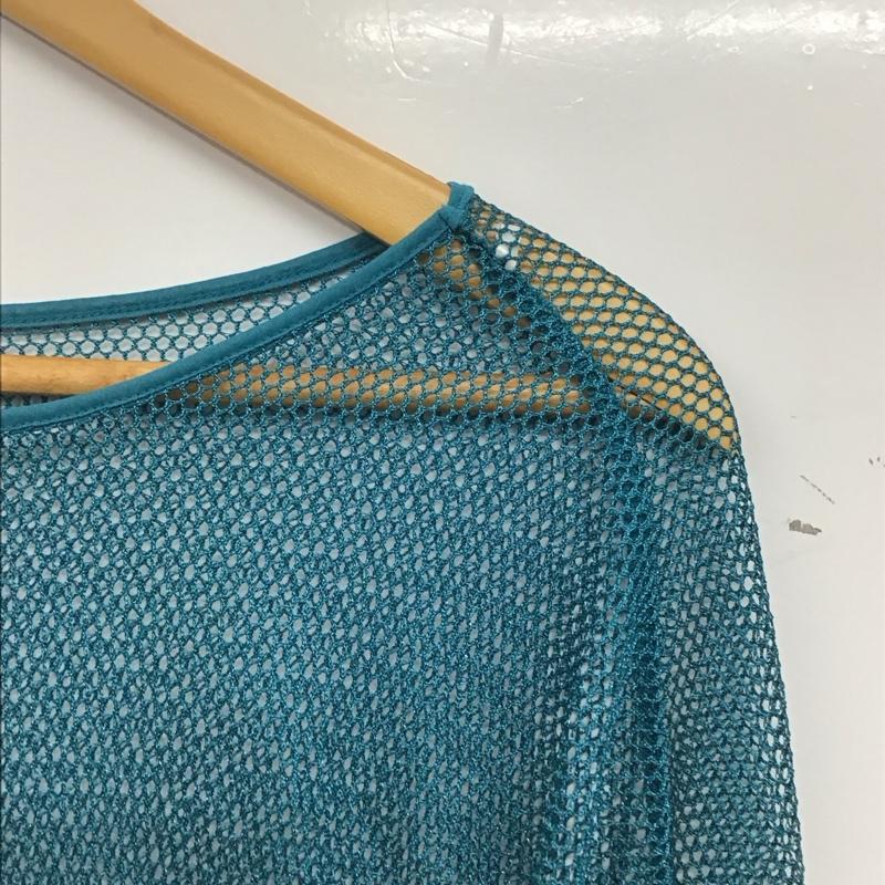 ページボーイ PAGEBOY カットソー 長袖 カットソー メッシュ FREE 無地 青 / ブルー / blue レディース USED 古着 中古 10155765
