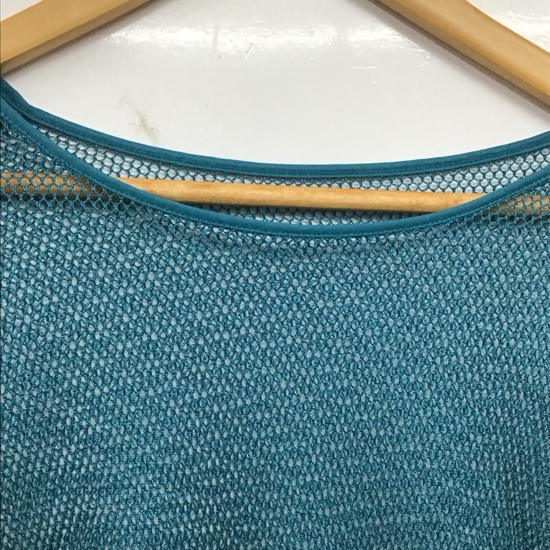 ページボーイ PAGEBOY カットソー 長袖 カットソー メッシュ FREE 無地 青 / ブルー / blue レディース USED 古着 中古 10155765