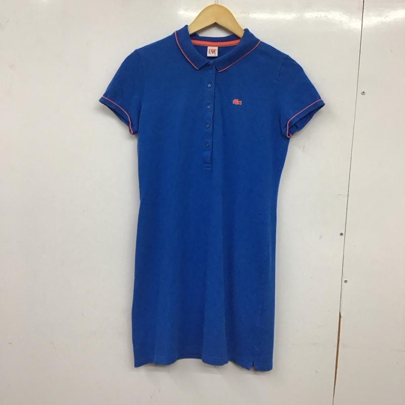 ラコステ ライブ LACOSTE L!VE ワンピース ミニスカート M 無地 青 / ブルー / blue レディース USED 古着 中古 10155769