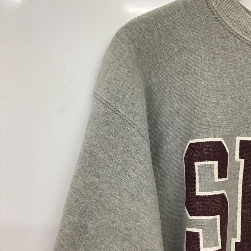 チャンピオン Champion トレーナー 長袖 長袖トレーナー スウェット クルーネック プルオーバー L ロゴ、文字 灰 / グレー / gray メンズ USED 古着 中古 10155770