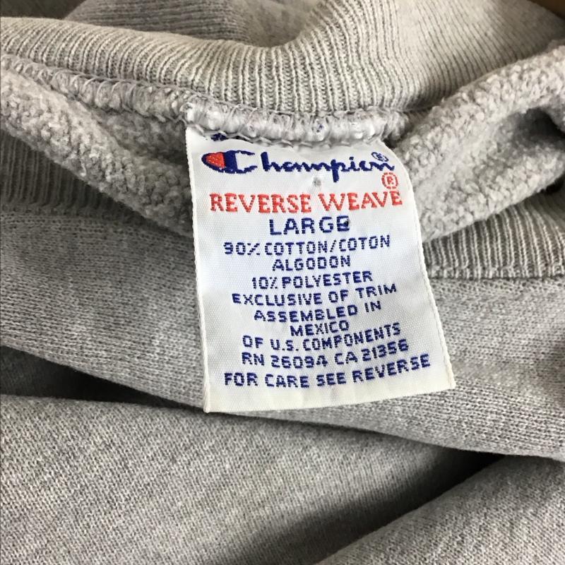 チャンピオン Champion トレーナー 長袖 長袖トレーナー スウェット クルーネック プルオーバー L ロゴ、文字 灰 / グレー / gray メンズ USED 古着 中古 10155770