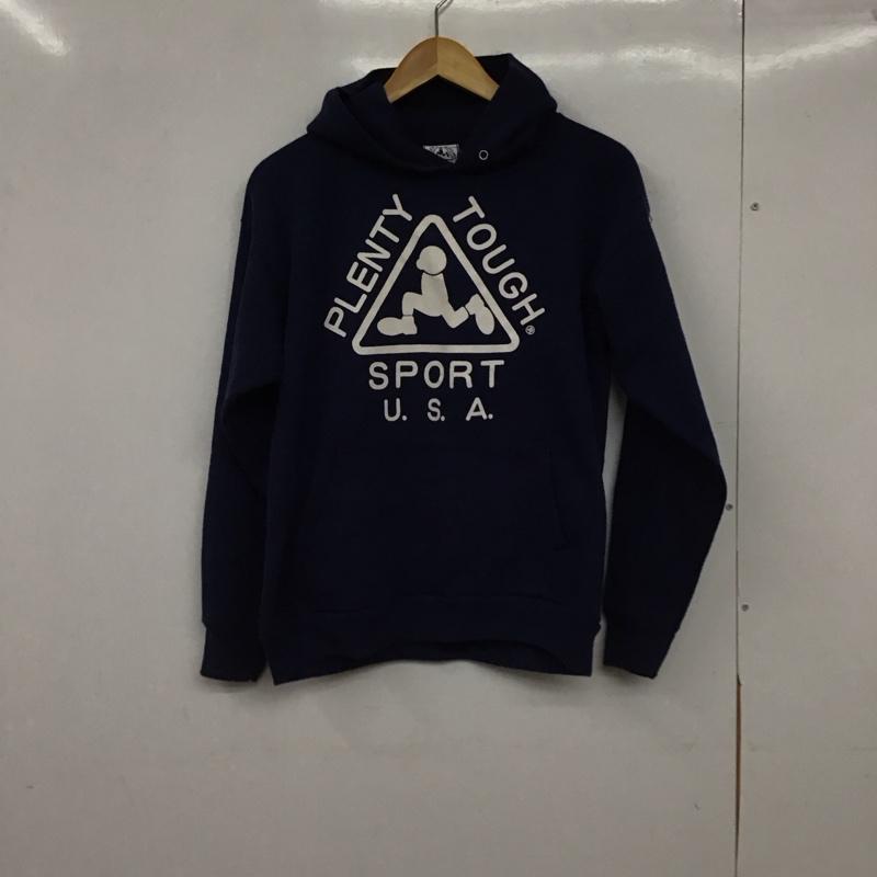 古着 USED パーカー 長袖 無地 X プリント 紺 / ネイビー / navy レディース USED 古着 中古 10155775