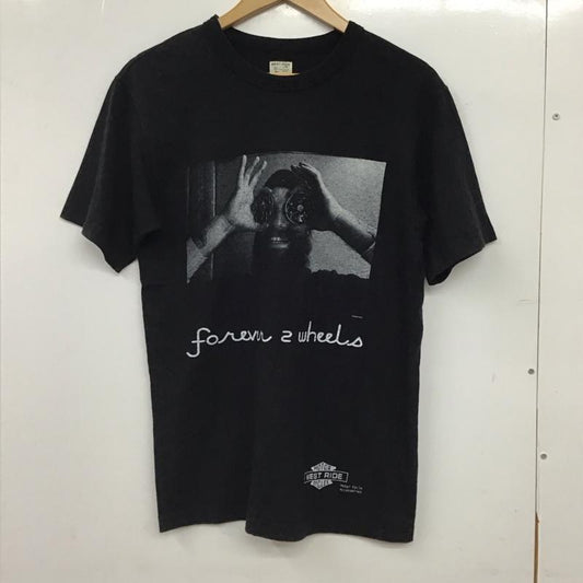 ウエストライド WESTRIDE Tシャツ 半袖 半袖カットソー プリントTシャツ クルーネックカットソー 38 プリント 黒 / ブラック / black メンズ USED 古着 中古 10155782