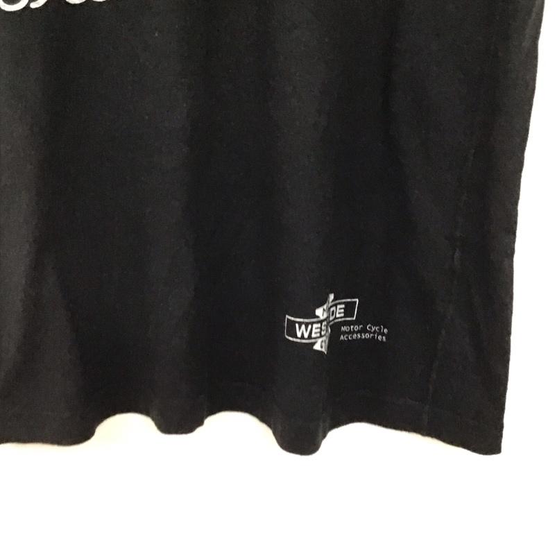 ウエストライド WESTRIDE Tシャツ 半袖 半袖カットソー プリントTシャツ クルーネックカットソー 38 プリント 黒 / ブラック / black メンズ USED 古着 中古 10155782