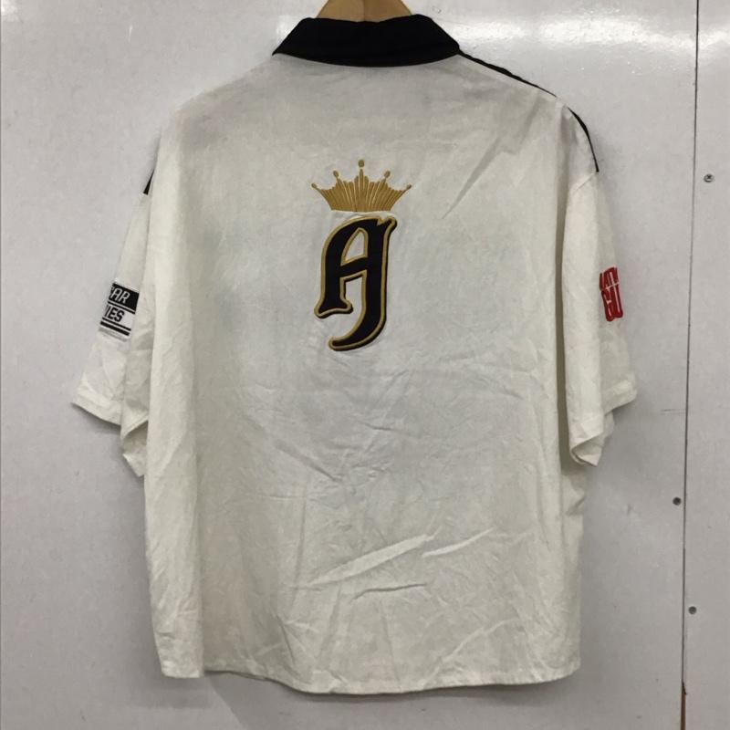 古着 USED シャツ、ブラウス 半袖 半袖シャツ フロントボタン カラーシャツ L ロゴ、文字 白 / ホワイト / white メンズ USED 古着 中古 10155785