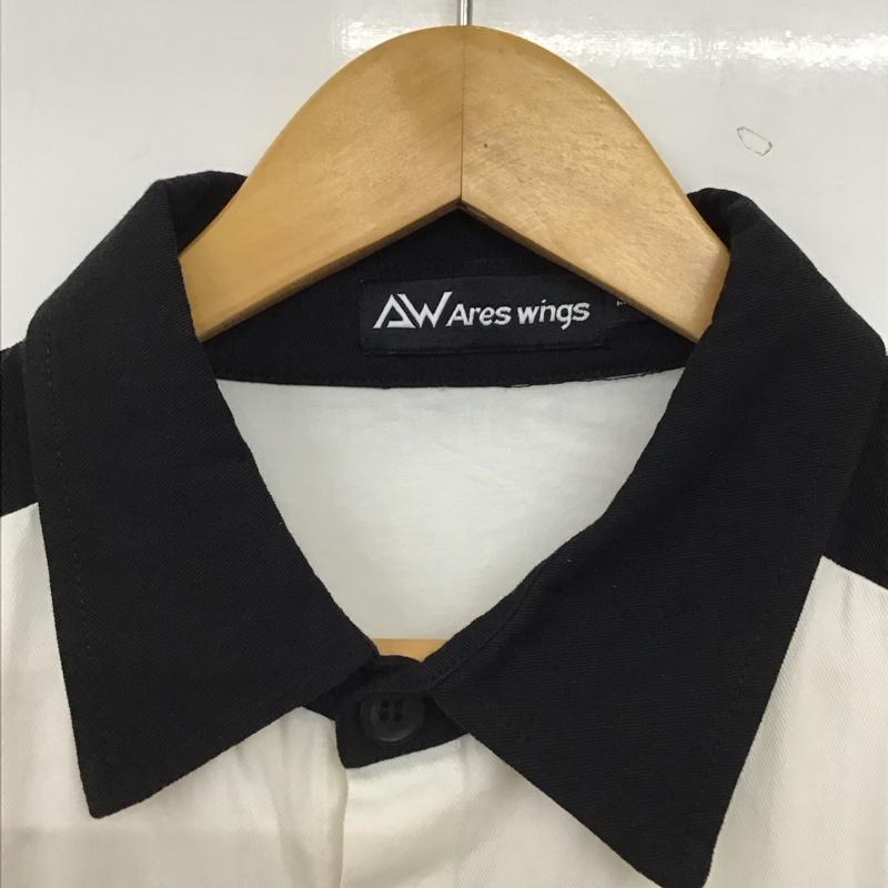 古着 USED シャツ、ブラウス 半袖 半袖シャツ フロントボタン カラーシャツ L ロゴ、文字 白 / ホワイト / white メンズ USED 古着 中古 10155785