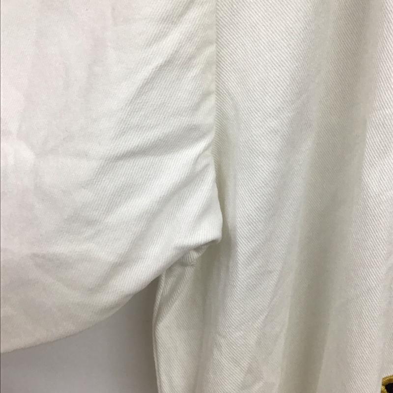 古着 USED シャツ、ブラウス 半袖 半袖シャツ フロントボタン カラーシャツ L ロゴ、文字 白 / ホワイト / white メンズ USED 古着 中古 10155785
