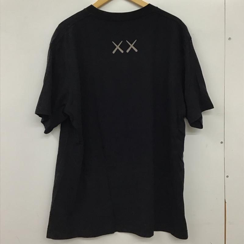 ユニクロ UNIQLO Tシャツ 半袖 341-467775 半袖カットソー プリントTシャツ クルーネックカットソー XXL プリント 黒 / ブラック / black メンズ USED 古着 中古 10155787