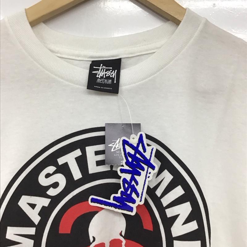 ステューシー STUSSY Tシャツ 半袖 半袖カットソー プリントTシャツ クルーネックカットソー M ロゴ、文字 白 / ホワイト / white メンズ USED 古着 中古 10155789