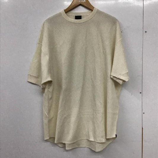 ダイワピア39 DAIWA PIER39 Tシャツ 半袖 半袖カットソー ワッフルTシャツ クルーネックカットソー M  アイボリー / アイボリー / メンズ USED 古着 中古 10155790