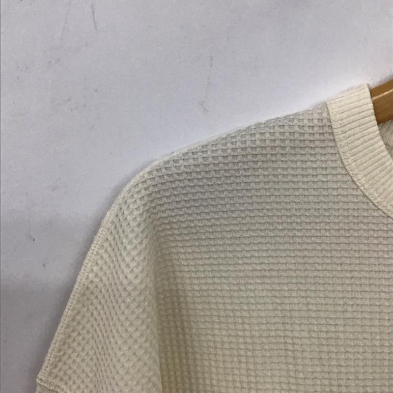 ダイワピア39 DAIWA PIER39 Tシャツ 半袖 半袖カットソー ワッフルTシャツ クルーネックカットソー M  アイボリー / アイボリー / メンズ USED 古着 中古 10155790