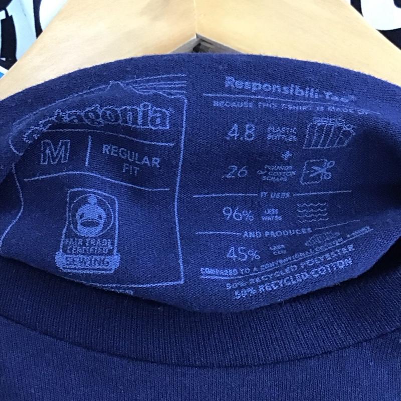 パタゴニア patagonia Tシャツ 半袖 38504sp21 プリントTシャツ M ロゴ、文字 紺 / ネイビー / navy メンズ USED 古着 中古 10155791