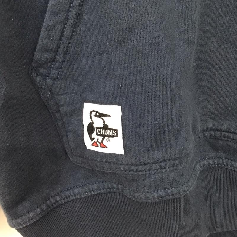 チャムス CHUMS パーカー 長袖 長袖パーカー プルオーバーパーカー スウェット M 無地 紺 / ネイビー / navy メンズ USED 古着 中古 10155794