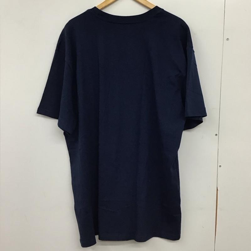 ブルーブルー BLUE BLUE Tシャツ 半袖 半袖カットソー プリントTシャツ クルーネックカットソー XL ロゴ、文字 紺 / ネイビー / navy メンズ USED 古着 中古 10155798