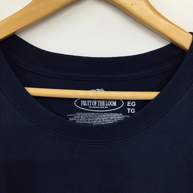 ブルーブルー BLUE BLUE Tシャツ 半袖 半袖カットソー プリントTシャツ クルーネックカットソー XL ロゴ、文字 紺 / ネイビー / navy メンズ USED 古着 中古 10155798