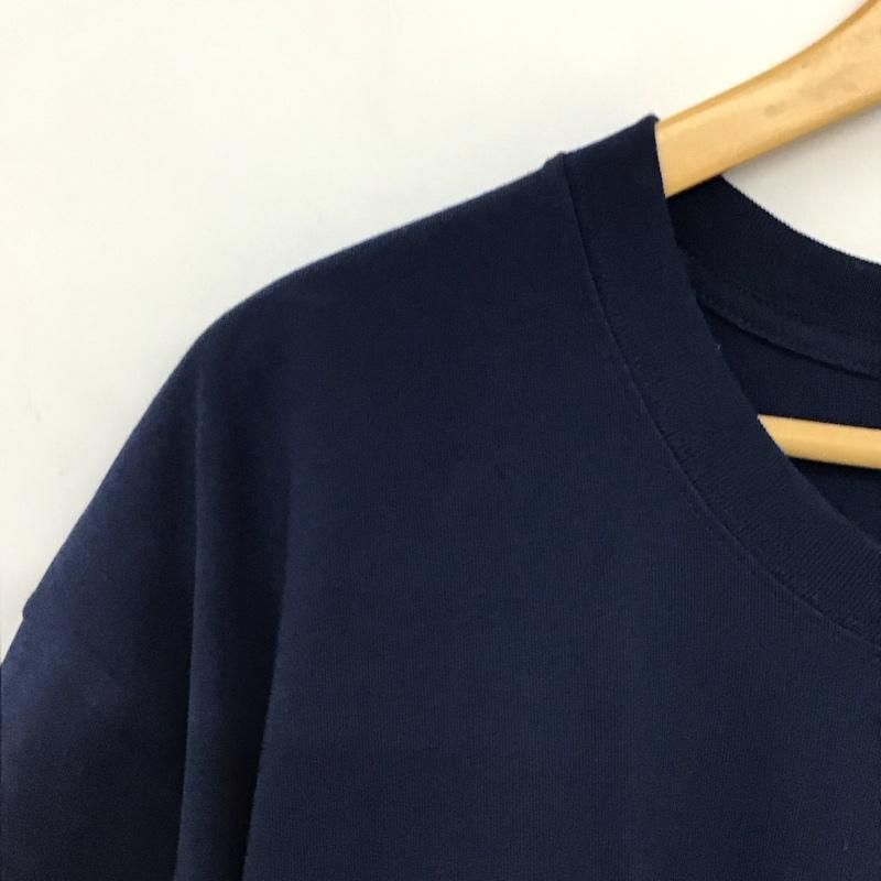 ブルーブルー BLUE BLUE Tシャツ 半袖 半袖カットソー プリントTシャツ クルーネックカットソー XL ロゴ、文字 紺 / ネイビー / navy メンズ USED 古着 中古 10155798