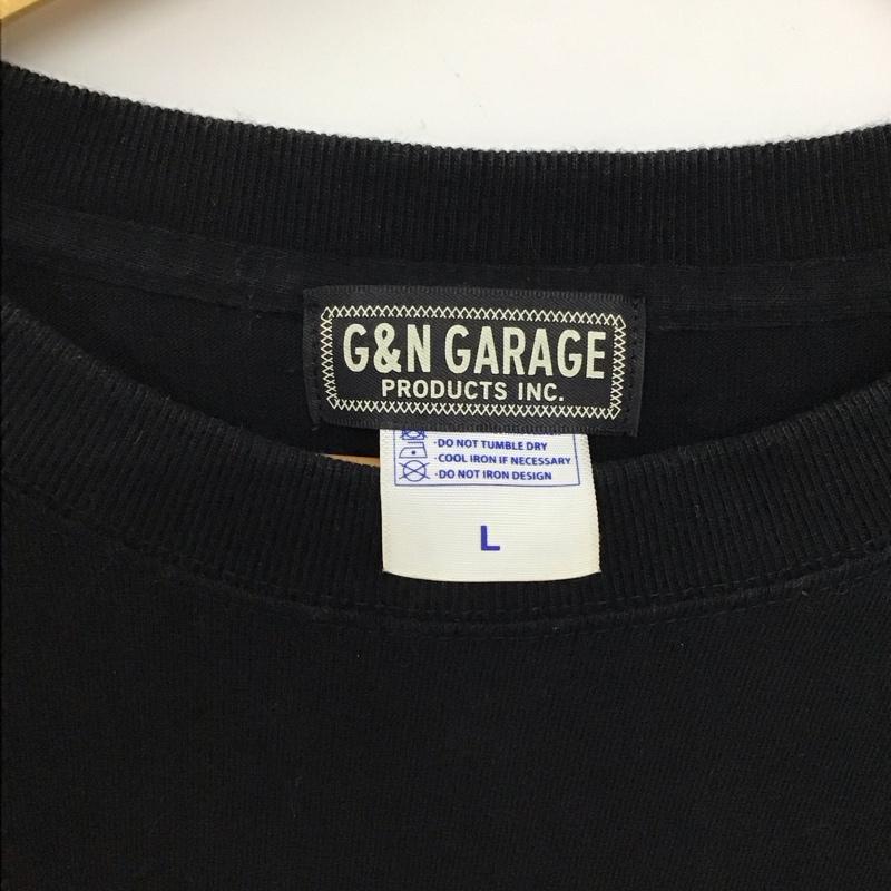古着 USED Tシャツ 長袖 長袖カットソー プリントTシャツ クルーネックカットソー G&NGARAGE L ロゴ、文字 黒 / ブラック / black メンズ USED 古着 中古 10155799