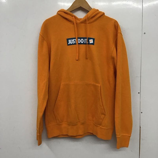 ナイキ NIKE パーカー 長袖 長袖パーカー プルオーバーパーカー スウェット M ロゴ、文字 橙 / オレンジ / orange メンズ USED 古着 中古 10155804