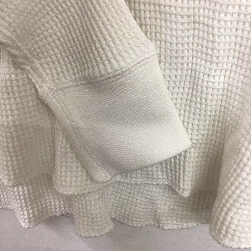 チャンピオン Champion カットソー 長袖 長袖カットソー 無地カットソー ワッフル M ロゴ、文字 白 / ホワイト / white メンズ USED 古着 中古 10155807