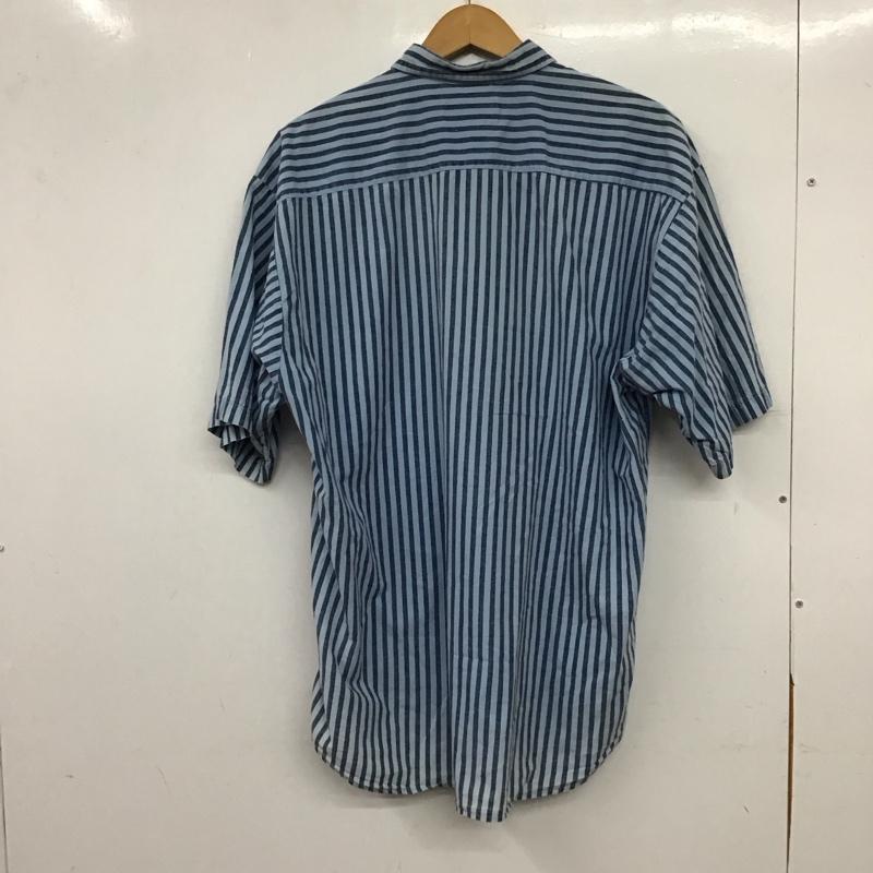 バークレー BARCLAY シャツ、ブラウス 半袖 半袖シャツ ストライプシャツ カラーシャツ L ストライプ 水色 / ライトブルー / メンズ USED 古着 中古 10155808