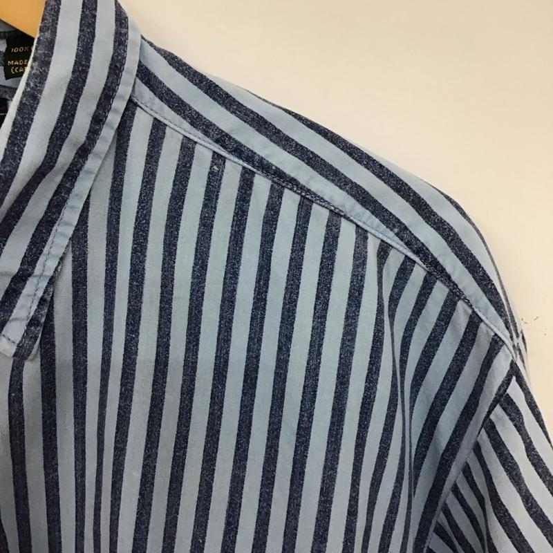 バークレー BARCLAY シャツ、ブラウス 半袖 半袖シャツ ストライプシャツ カラーシャツ L ストライプ 水色 / ライトブルー / メンズ USED 古着 中古 10155808