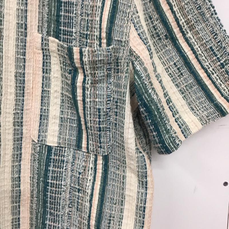 ザラ ZARA シャツ、ブラウス 半袖 半袖シャツ フロントボタン カラーシャツ ストライプ マルチカラー / マルチカラー / multicolor メンズ USED 古着 中古 10155809