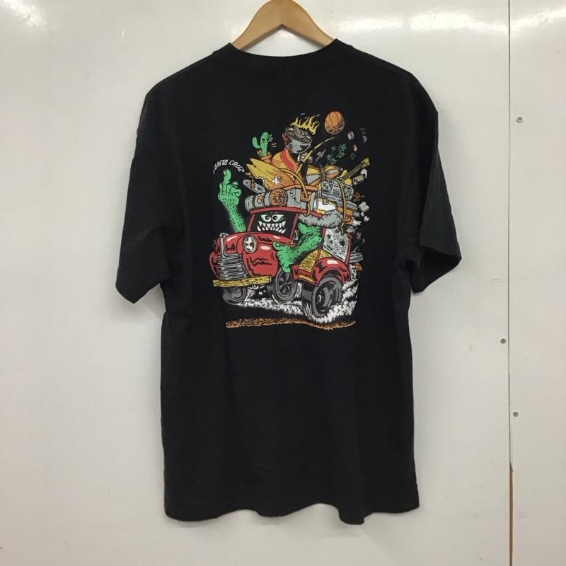 サンタクルーズ SANTA CRUZ Tシャツ 半袖 半袖カットソー プリントTシャツ クルーネックカットソー L プリント 黒 / ブラック / black メンズ USED 古着 中古 10155815