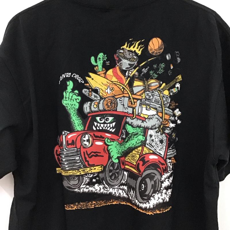 サンタクルーズ SANTA CRUZ Tシャツ 半袖 半袖カットソー プリントTシャツ クルーネックカットソー L プリント 黒 / ブラック / black メンズ USED 古着 中古 10155815