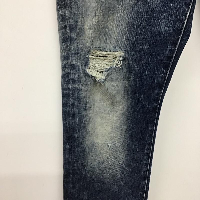 アメリカンイーグル AMERICANEAGLE パンツ デニム、ジーンズ デニムパンツ スリムパンツ カジュアルパンツ ストレッチパンツ 29インチ ダメージ加工 インディゴ / インディゴ / Indigo メンズ USED 古着 中古 10155817