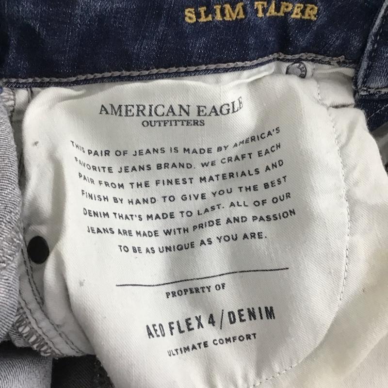 アメリカンイーグル AMERICANEAGLE パンツ デニム、ジーンズ デニムパンツ スリムパンツ カジュアルパンツ ストレッチパンツ 29インチ ダメージ加工 インディゴ / インディゴ / Indigo メンズ USED 古着 中古 10155817