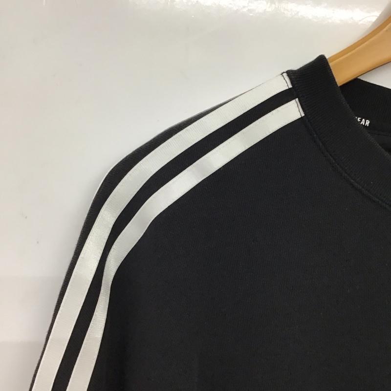 アディダス adidas トレーナー 長袖 長袖トレーナー スウェット クルーネック プルオーバー XL ロゴ、文字 黒 / ブラック / black メンズ USED 古着 中古 10155821
