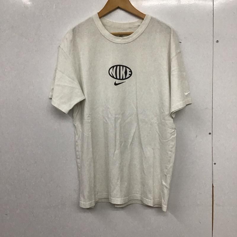 ナイキ NIKE Tシャツ 半袖 半袖カットソー プリントTシャツ クルーネックカットソー L ロゴ、文字 白 / ホワイト / white メンズ USED 古着 中古 10155822
