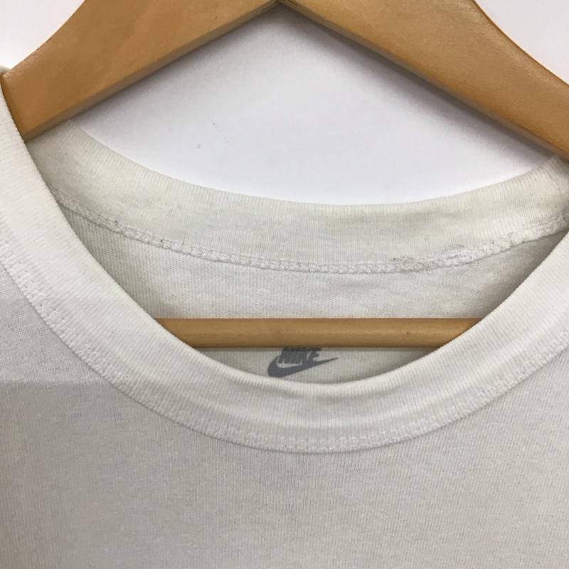 ナイキ NIKE Tシャツ 半袖 半袖カットソー プリントTシャツ クルーネックカットソー L ロゴ、文字 白 / ホワイト / white メンズ USED 古着 中古 10155822