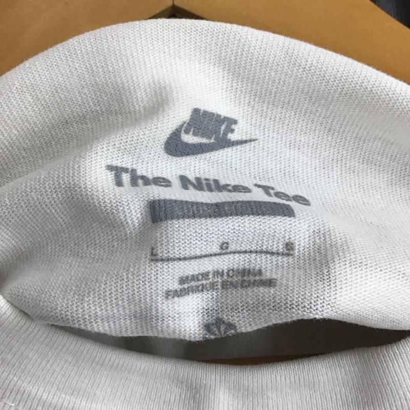 ナイキ NIKE Tシャツ 半袖 半袖カットソー プリントTシャツ クルーネックカットソー L ロゴ、文字 白 / ホワイト / white メンズ USED 古着 中古 10155822