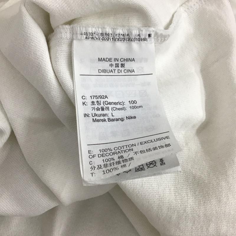 ナイキ NIKE Tシャツ 半袖 半袖カットソー プリントTシャツ クルーネックカットソー L ロゴ、文字 白 / ホワイト / white メンズ USED 古着 中古 10155822