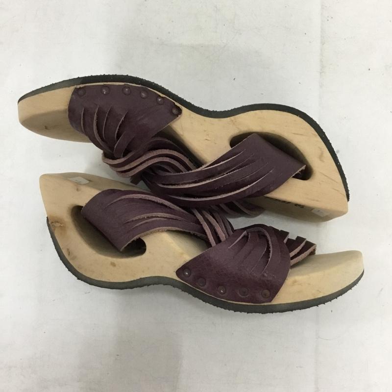 トリッペン trippen サンダル サンダル ウッドソール 35 箱有 無地 紫 / パープル / purple レディース USED 古着 中古 10155825