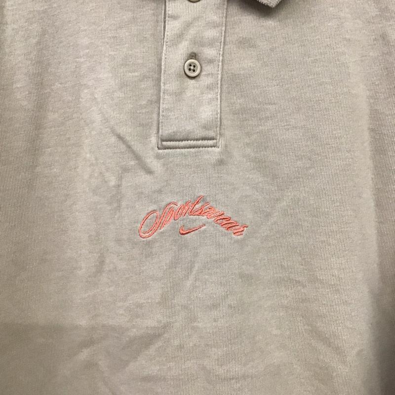 ナイキ NIKE ポロシャツ 長袖 長袖ポロシャツ 長袖カットソー カラーシャツ XL ロゴ、文字 ベージュ / ベージュ / beige メンズ USED 古着 中古 10155826