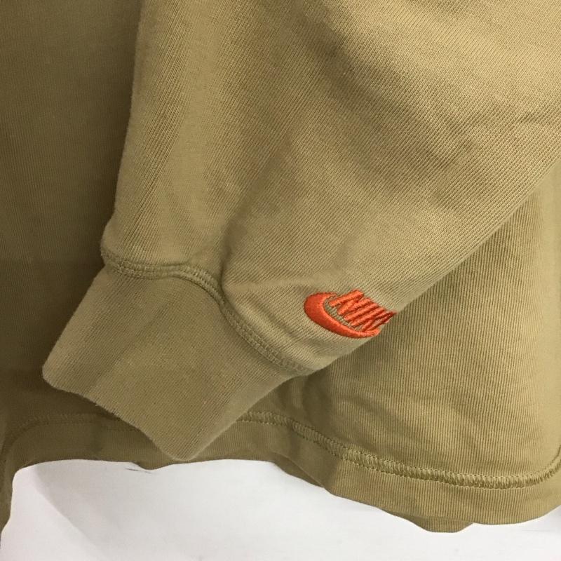 ナイキ NIKE ポロシャツ 長袖 長袖ポロシャツ 長袖カットソー カラーシャツ XL ロゴ、文字 ベージュ / ベージュ / beige メンズ USED 古着 中古 10155826