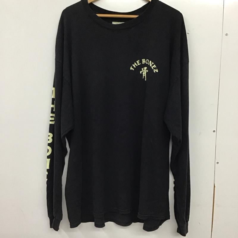 古着 USED カットソー 長袖 長袖カットソー プリントカットソー クルーネック バンドTシャツ XXL ロゴ、文字 黒 / ブラック / black メンズ USED 古着 中古 10155836