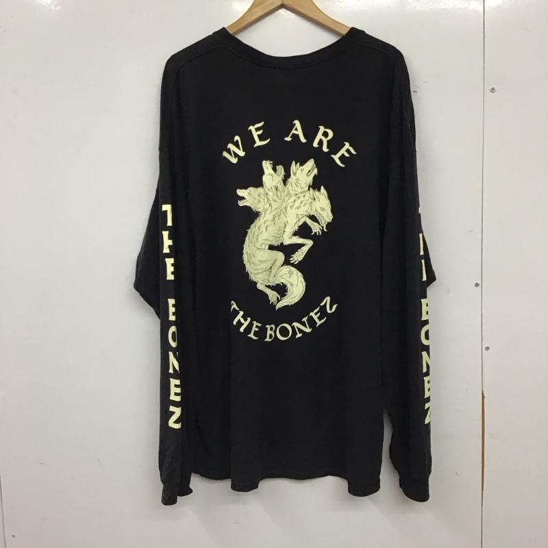 古着 USED カットソー 長袖 長袖カットソー プリントカットソー クルーネック バンドTシャツ XXL ロゴ、文字 黒 / ブラック / black メンズ USED 古着 中古 10155836