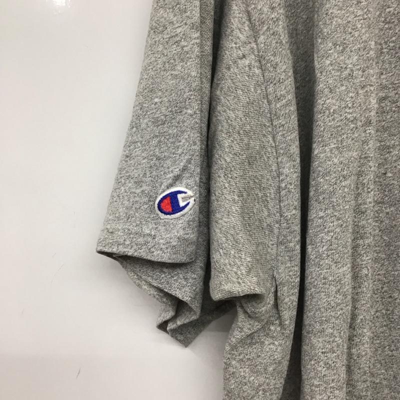 チャンピオン Champion Tシャツ 半袖 半袖カットソー プリントTシャツ クルーネックカットソー XXL ロゴ、文字 灰 / グレー / gray メンズ USED 古着 中古 10155841