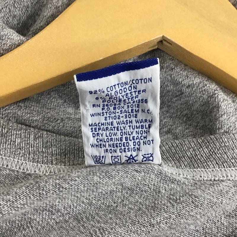 チャンピオン Champion Tシャツ 半袖 半袖カットソー プリントTシャツ クルーネックカットソー XXL ロゴ、文字 灰 / グレー / gray メンズ USED 古着 中古 10155841