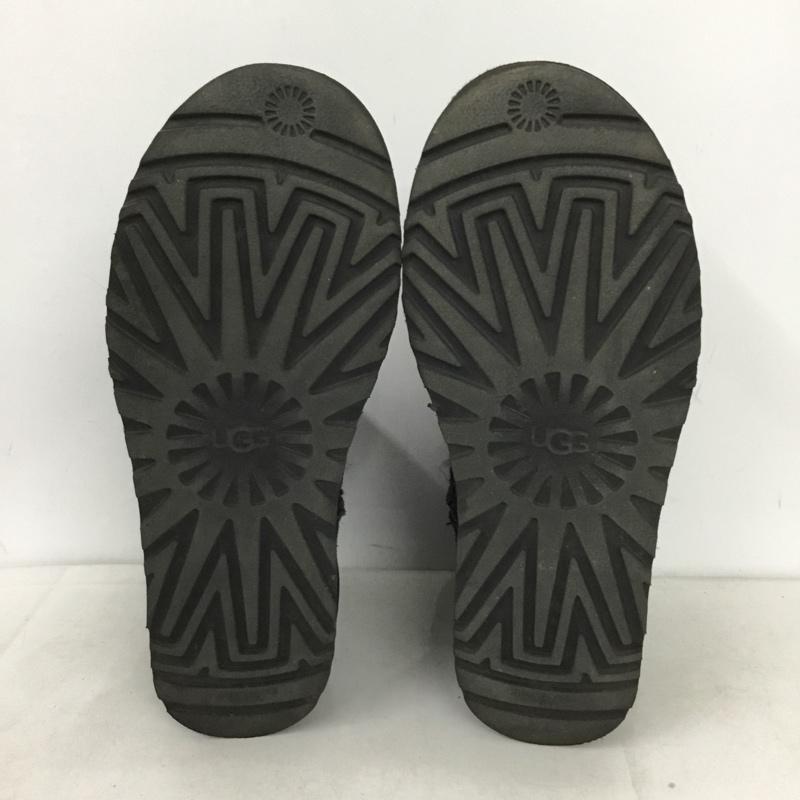 アグ UGG ブーツ ショートブーツ 1016222 Classic Mini2 ムートンブーツ 24 24.0cm ロゴ、文字 黒 / ブラック / black レディース USED 古着 中古 10155842