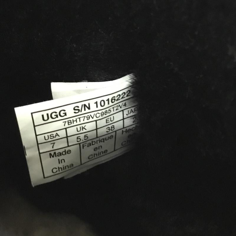アグ UGG ブーツ ショートブーツ 1016222 Classic Mini2 ムートンブーツ 24 24.0cm ロゴ、文字 黒 / ブラック / black レディース USED 古着 中古 10155842