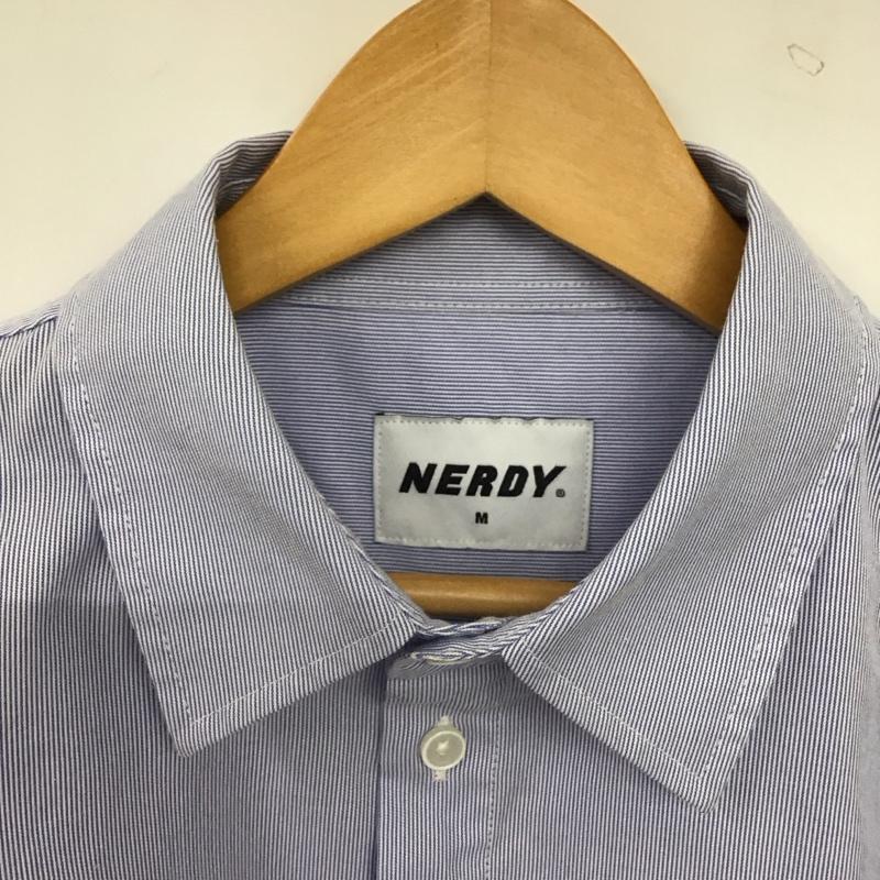 ノルディ NERDY シャツ、ブラウス 長袖 長袖シャツ ストライプシャツ カラーシャツ M ストライプ 水色 / ライトブルー / メンズ USED 古着 中古 10155849